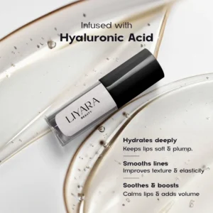 Liyara Beauty Lipgloss Infused with Hyaluronic Acid for Hydrating Lips & Smooth Line